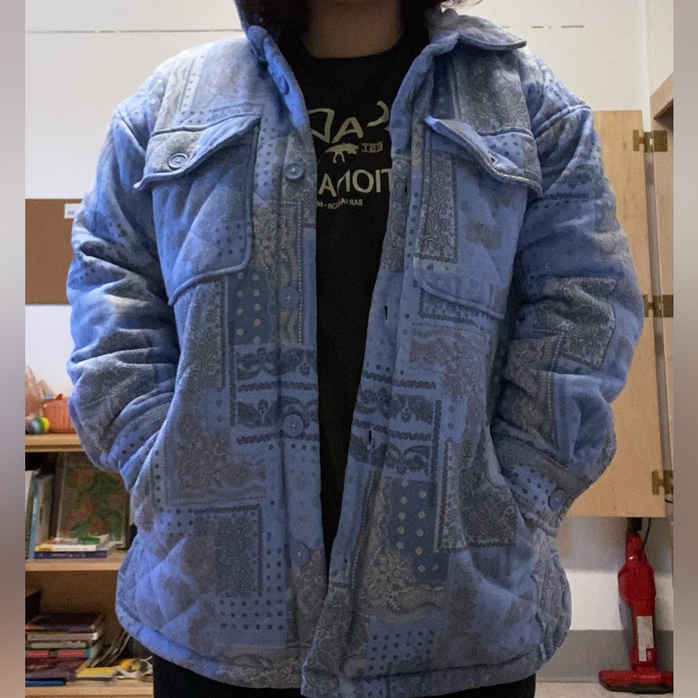 Forever 21 Baby Blue Quilted Jacket